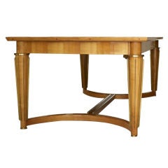 Custom Maxime Old Cherrywood and Brass Dining Table