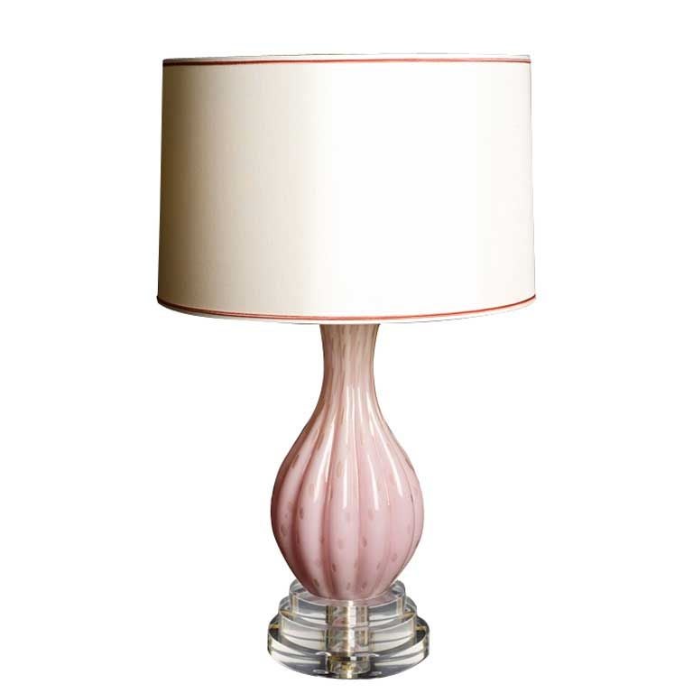 Pink and Gold Murano Lamp