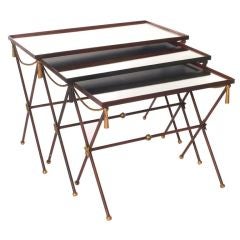 Painted Mirrored Nesting Tables