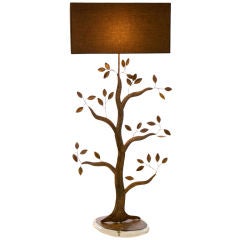French Sculptural Metal "Tree" Lamp