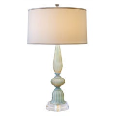 Opalescent Blue Murano Lamp Opalescent Blue Murano Lamp