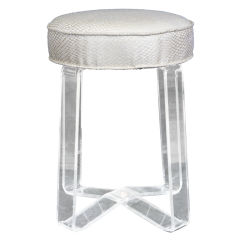 Lucite Vanity Stool