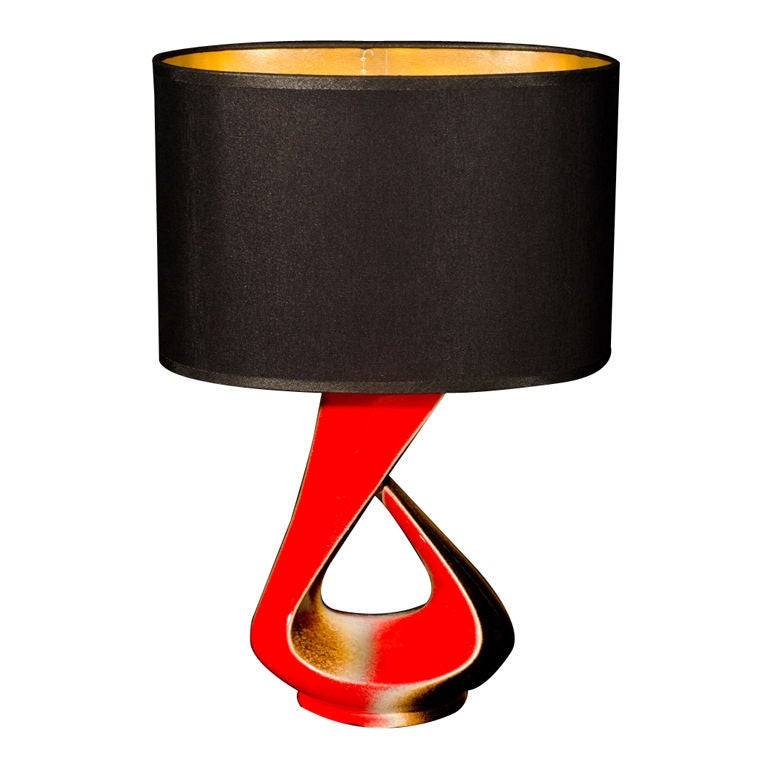 Petite Free Form Ceramic Lamp from Vallauris