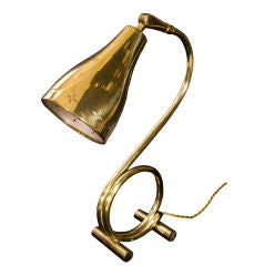 French Brass Desk Lamp