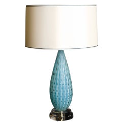 Turquoise Vintage Murano Lamp