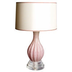 Pink and Gold Murano Lamp