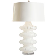 Large Scale Murano Lamp with Lacquer Shade