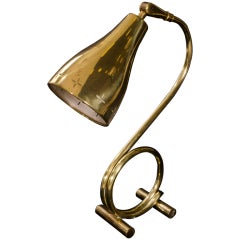 French Brass Desk Lamp