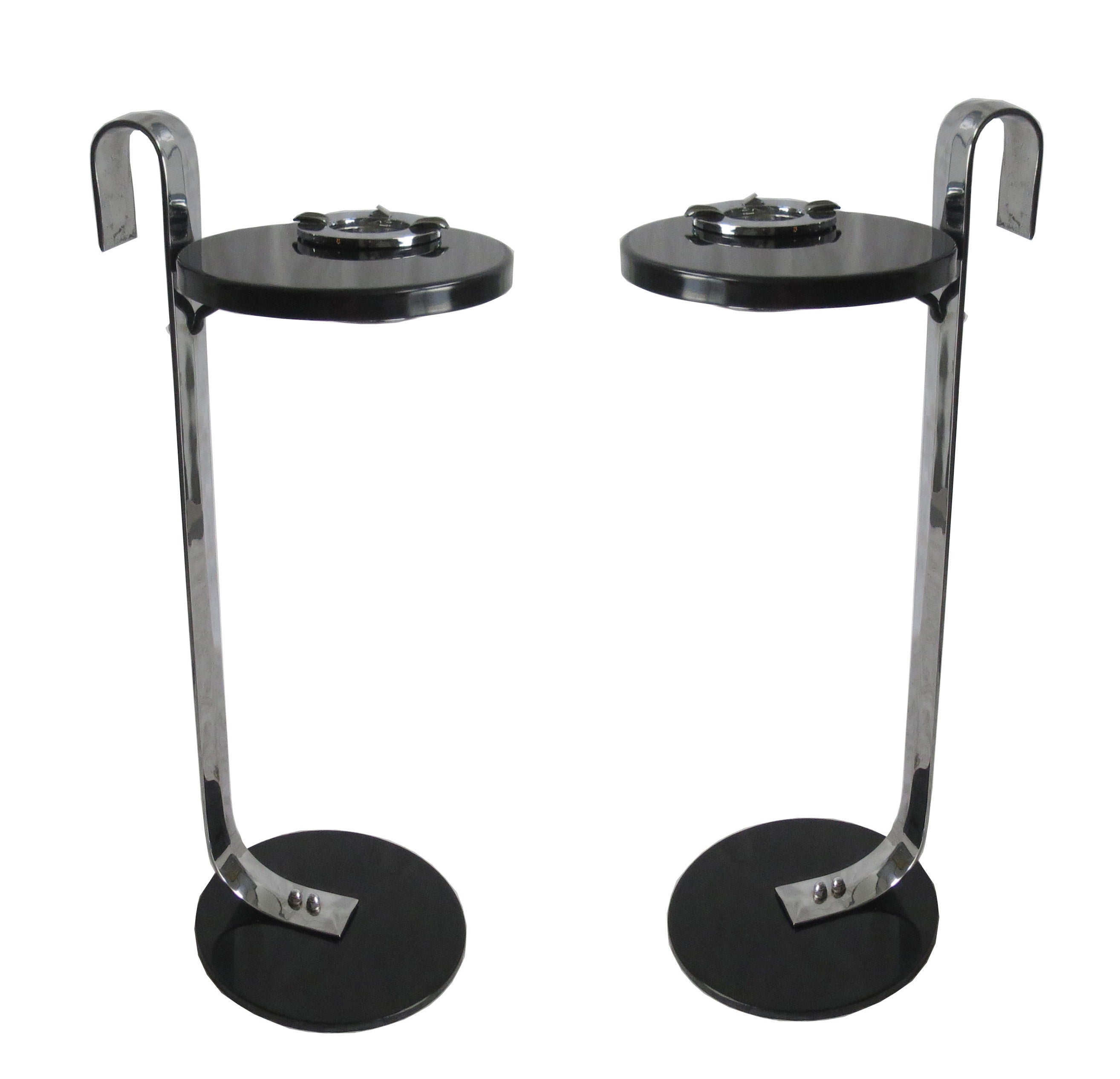 Pair of American Art Deco Smoke Stands  by Percival Goodman for the McKay Co. For Sale