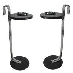 Pair of American Art Deco Smoke Stands  by Percival Goodman for the McKay Co.
