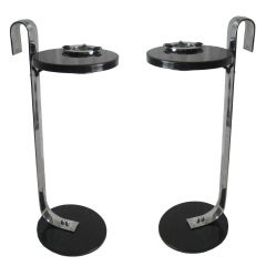 Vintage Pair of American Art Deco Smoke Stands  by Percival Goodman for the McKay Co.