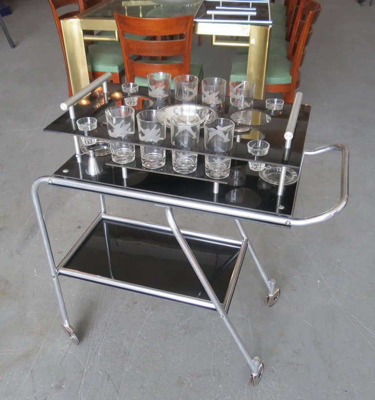 American Art Deco DC-3 Aero-Art Bar Cart for Frantz Industries 2