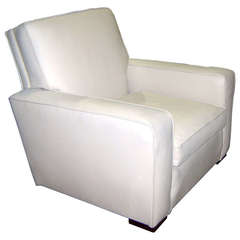 Modernage American Art Deco Leather Club Chair