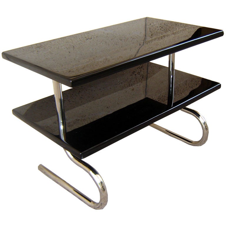 Gilbert Rohde American Art Deco 2-Level Occasional Table For Sale
