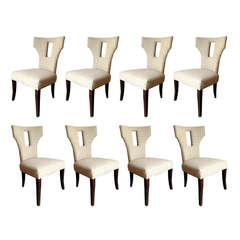 Set of Six Moderne Dining Chairs in the Style of Roche Bobois