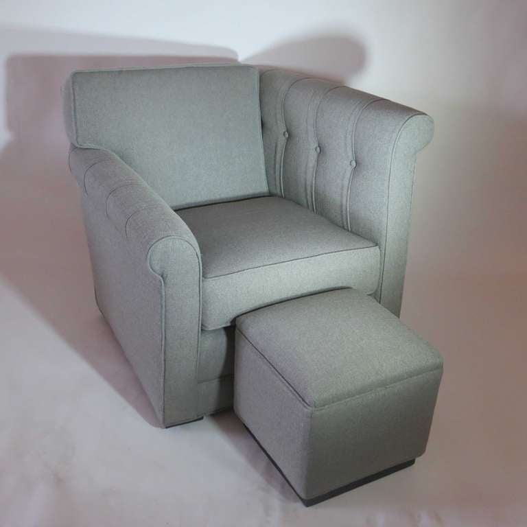 American Art Deco Modernage Asymmetrical Chair