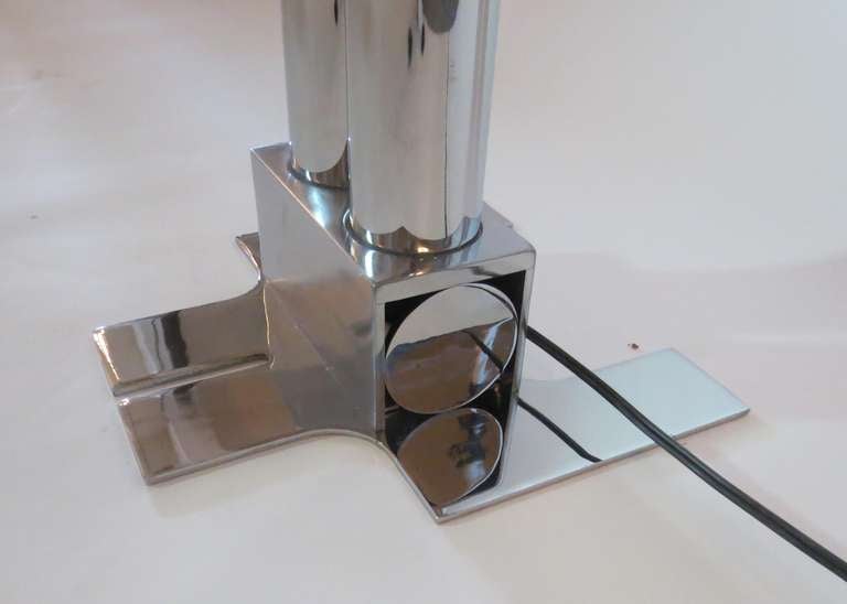 Stainless Steel George Ciancimino Mid-Century Modern Studio Floor Lamp For Sale
