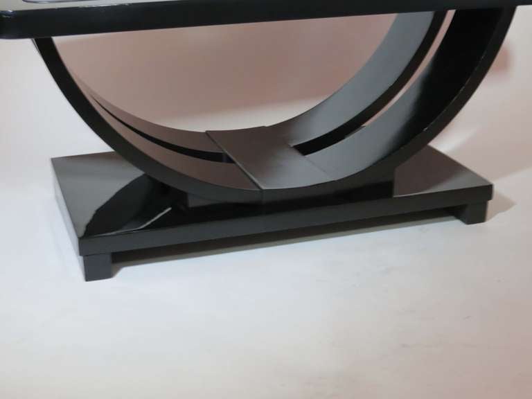 Lacquer Modernage American Art Deco Coffee Table For Sale