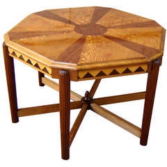 American Art Deco Hexagon Coffee Table