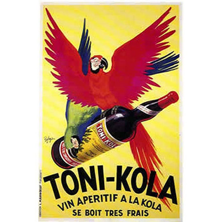 French Art Deco "Toni-Kola" Poster by Robys For Sale