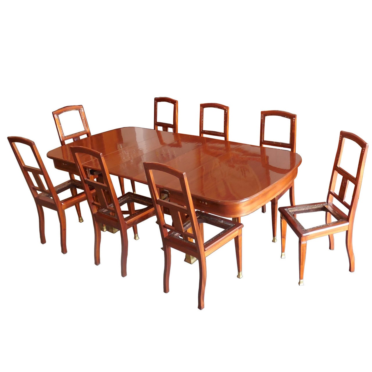 An Important Dining Room Set Attributed to Henry Van de Velde For Sale