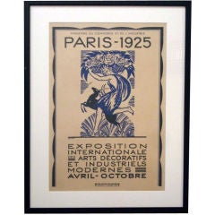 Important 1925 Paris Exposition Art Deco Poster Collection