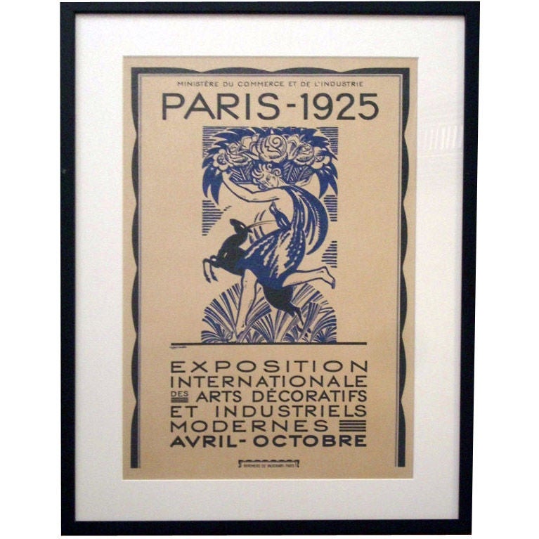 Important 1925 Paris Exposition Art Deco Poster Collection For Sale