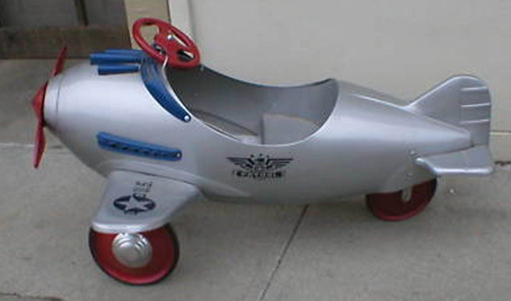 Vintage American Art Deco Airplane Pedal Car US Air Force 2