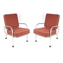 Pair Warren McArthur American Art Deco Arm Chairs