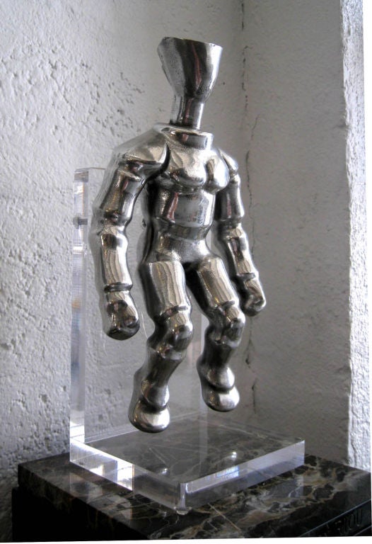 American Art Deco Aluminum Robot