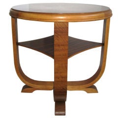 French Art Deco Palissandre and Mahogany Occasional Table