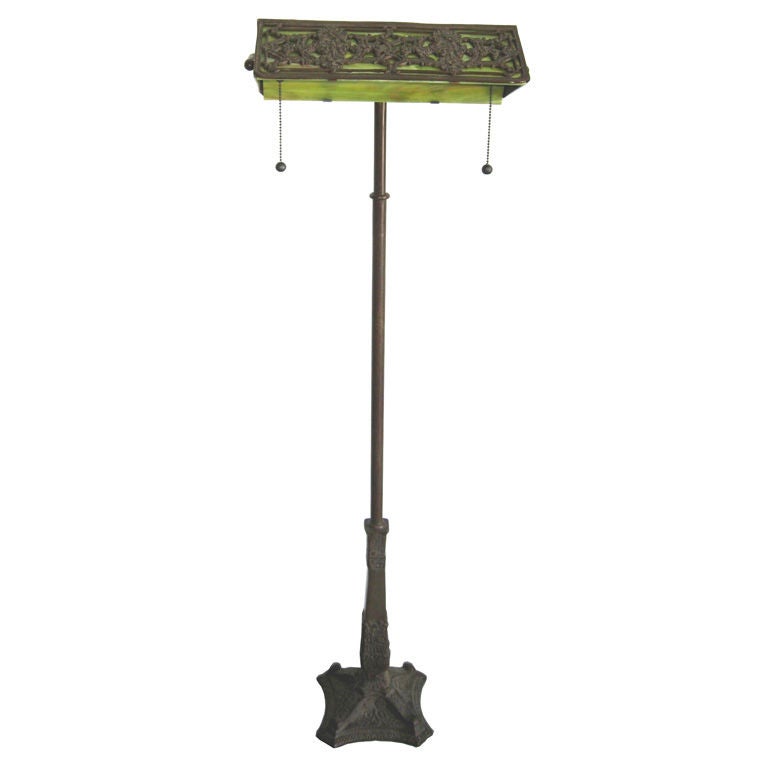 Early 20th Century cast Bronze Reading Lamp For Sale