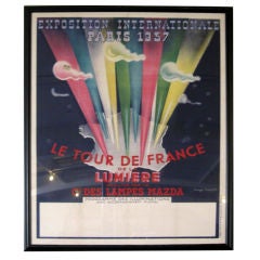 Vintage Rare Paris 1937 Exposition Internationale Poster
