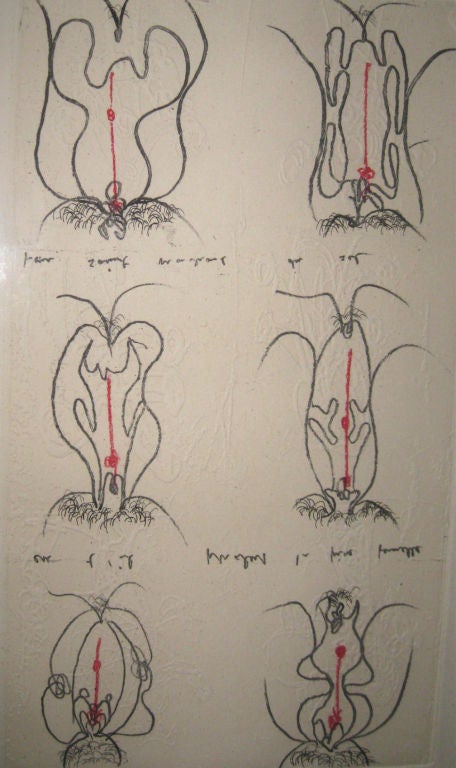 Roberto Matta Etching "Fecondite"