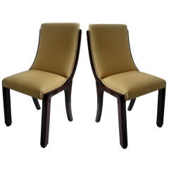 Pair of French Art Deco Side or Boudoir Chairs