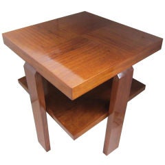 French Art Deco Very Geometric Mahogany Occasional Table