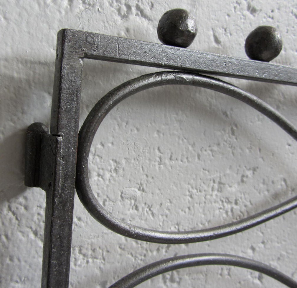 Pair of French Art Deco Wrought Iron Gates