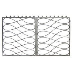 Pair of French Art Deco Wrought Iron Gates