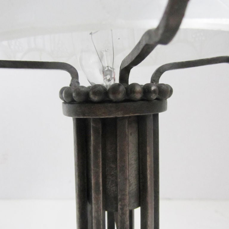 Muller Freres French Art Deco Table Lamp