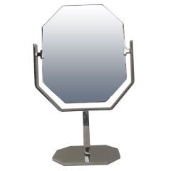 American Art Deco Nickel Table Mirror American Art Deco Nickel Table Mirror
