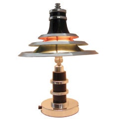 American Art Deco Machine Age Aluminum Table Lamp