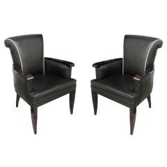 Vintage Pair of French Art Deco Fauteuils by Jean Pascaud