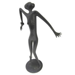 Hagenauer Austrian Art Deco Bronze Dancing Lady