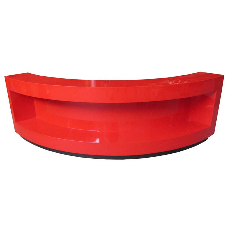 Paul Laszlo American Art Deco Curved Bookcase For Sale