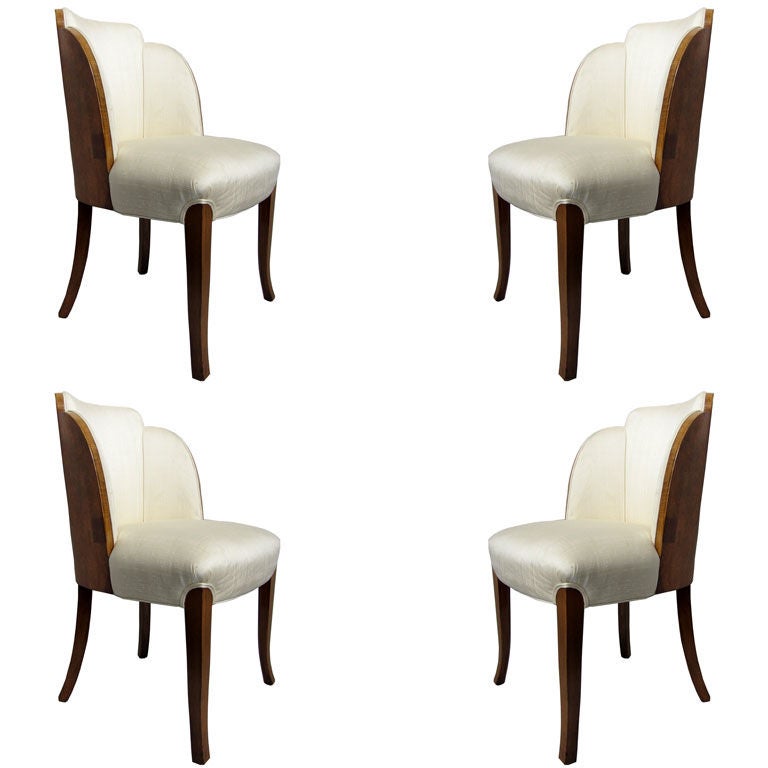 Set of Four English Art deco “Cloud” Chairs For Sale