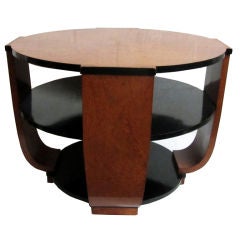 French Art Deco Burlwood Coffee or Center Table