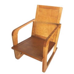 Kem Weber American Art Deco Arm Chair for Mueller Furniture Co.
