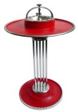 A Rare American Art Deco Red CLIMAX Cocktail Smoker Stand