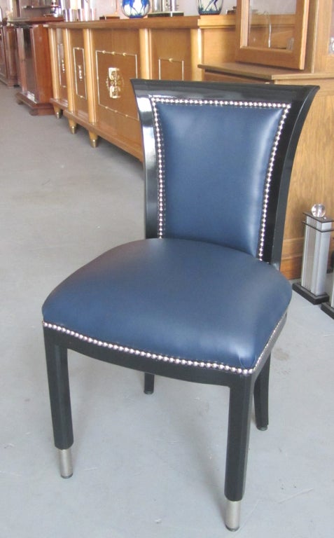 French Four American Art Deco Side Chairs For Sale