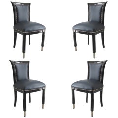 Four American Art Deco Side Chairs
